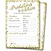 50 Gold Baby Shower Prediction and Advice Cards - Gender Neutral Boy or Girl, Baby Shower Games, Baby Shower Decorations, Baby Shower Favors