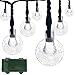 VMANOO Globe Battery Operated Timer String Lights 30 LED Bubble Crystal Ball Fairy Christmas Lighting Decor for Outdoor, Indoor, Garden, Patio, Bedroom Wedding Xmas Decorations (White)