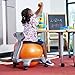 Gaiam Kids Balance Ball Chair - Classic Children's Stability Ball Chair, Alternative School Classroom Flexible Desk Seating for Active Students with Satisfaction Guarantee, Purple/Pink (Renewed)
