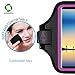 LOVPHONE iPhone 14 Pro Max/14 Max/ 13/12 Pro Max/Samsung Galaxy Note 20/10/9/8 Armband,Sport Running Exercise Gym Case,Fingerprint Sensor Access Supported,Water Resistant and Sweat-Proof (Rosy)