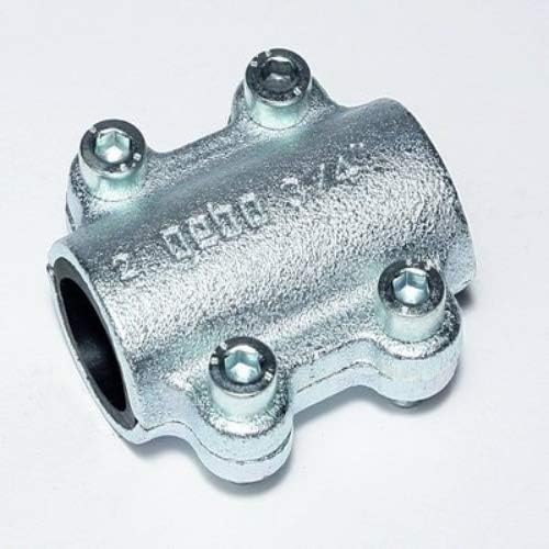 Gebo DC Short Clamp, 3/4 Inch, Steel, Silver