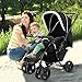 Two Way Stroller, Baby Foldable Conversable Pushchair w/ 5- Point Safety Harness, Sleeping Cushion, Storage Basket, Free Standing by Costzon (Deluxe Black)
