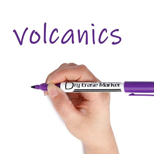 Volcanics Purple Dry Erase Markers Low Odor Fine Whiteboard