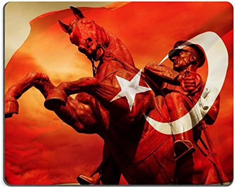 Mousepads Heroic Ataturk Statue and Turkish Flag IMAGE ID 37699959 by Liili Customized Mousepads Stain Resistance Collector Kit Kitchen Table Top Desk Drink Customized Stain Resistance Collector Kit Kitchen Table Top Desk