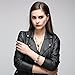 EVBEA Skull Necklace for Women Long Gothic Jewelry Cool Cross Rock Necklaces(46,bk)