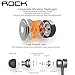 ROCK® [Mula] Premium Metal Housing Tangle-Free Durable Braided Cable Low Distortion Noise Isolating Heavy Bass Wired Stereo In-Ear Earbuds Headphones Headset with Mic Microphone with 3.5mm Jack - Grey