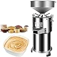 Dntum Commercial Peanut Butter Maker Machine, Sesame Sauce Nut Grinder, 15-30kg/h Automatic Mill Grinding Machine for Grinding Nut, Sesame,Almond for Home Kitchen Commercial Use,100mm 15kg/H