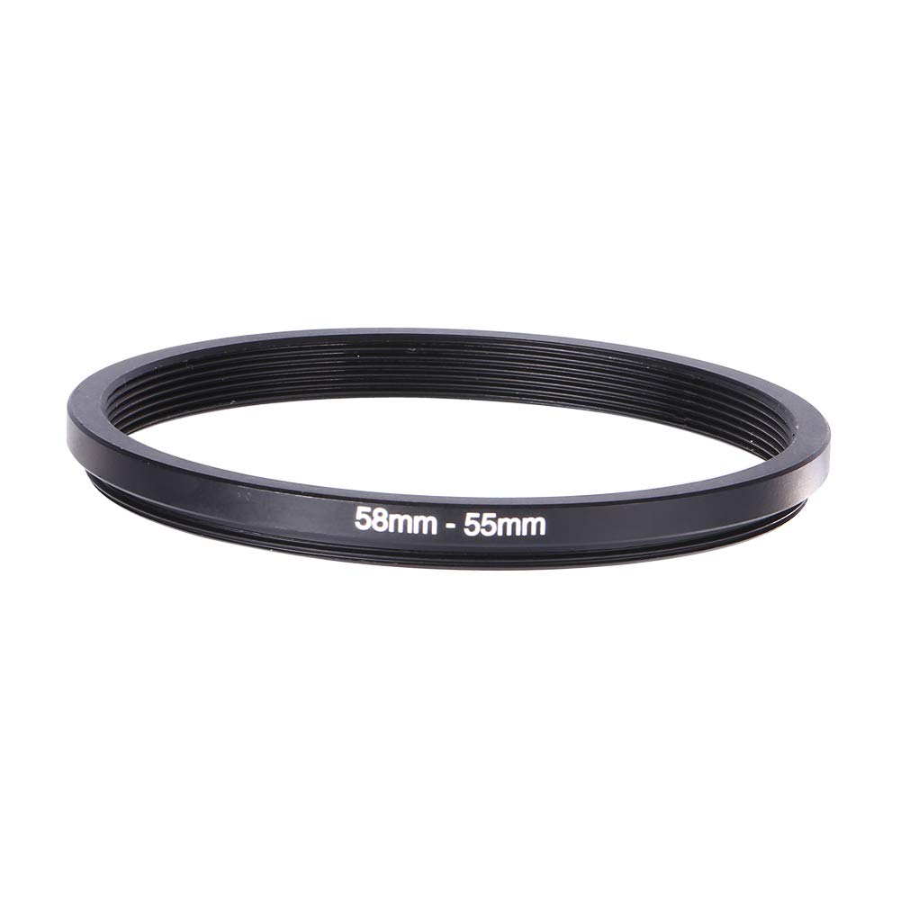 VBESTLIFE Filter Ring Adapter, 58mm To 55mm Metal Step Down Lens Adapter Rings for Filters, Adapters, Lens, Lens Hoods etc