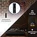 TEESROOM Solar Wireless Doorbell Kit Waterproof Remote Panel Push Button Plug-in Receiver with LED night light at 980 Feet 52 Chime for Outdoor/Indoor Use No Batteries Required for the Receiver Black