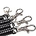 Spring Coil Keychain Key Cellphone Snap Hook Cord Retractable Key Ring with Metal Lobster Clasp Pack of 20