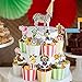 48 Pieces Circus Animal Cupcake Topper for Carnival Themed Baby Shower Kids Birthday Party Favor Supplies Lion Bear Elephant Cake Decorations