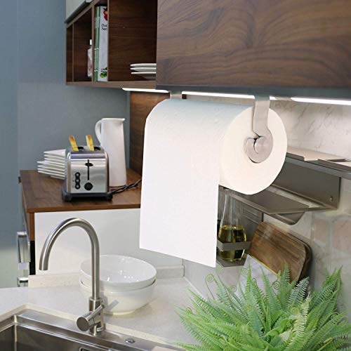 Paper Towel Holder Under with Adhesive Wall Mounted & No