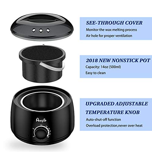 image for avepio Wax Warmer Hair Removal Home Waxing Kit, Nonstick Electric Pot 
