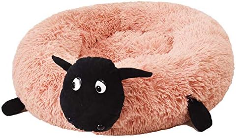 CHYLYM Dog bed, pet bed, large, washable, color, cooling, oversized, cat bed@Pink_100cm in diameter and 20cm in height