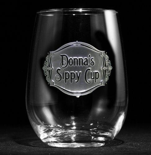 Personalized Sippy Cup Stemless Wine Glass