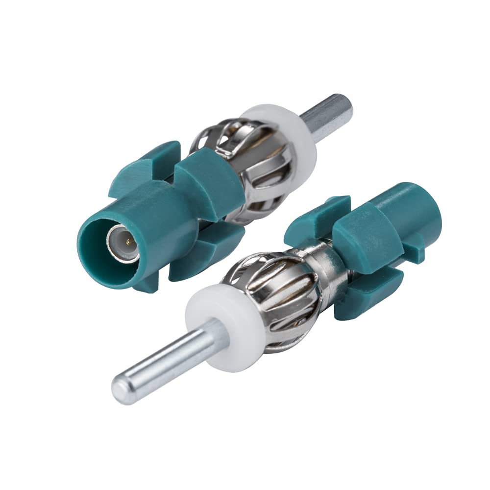 Vecys Fakra to DIN Adapter Car Radio Antenna Adapter Fakra Z Plug to Motorola DIN Plug Universal Connection Vehicle Truck SUV Car Audio Radio Head Unit Stereo Receiver