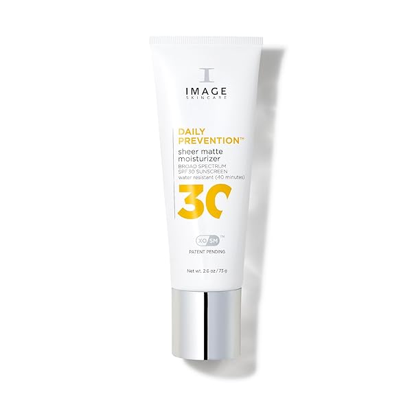 IMAGE SKINCARE DAILY PREVENTION SHEER MATTE MOISTURIZER, SPF 30 BROAD SPECTRUM SUNSCREEN FOR SHINE CONTROL, 2.6 OUNCES