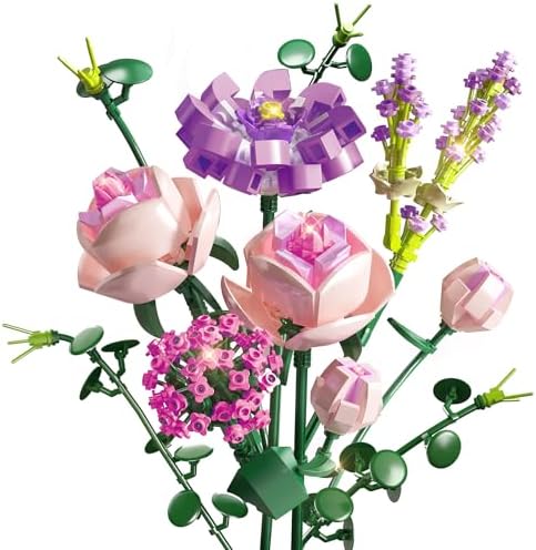 PinkBee Flowers Bouquet Pink Rose Carnation Building Blocks Sets Christmas  Valentines Gifts Creative Home Decor Toys Kits for Her Girlfriends Women  Adults Wife Kids 6+ 6-12 8-12 (413 Pieces) price in Saudi