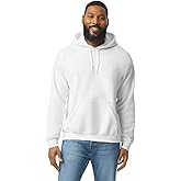 Gildan Men's Heavy Blend Drawcord Hooded Sweatshirt, Safety Pink