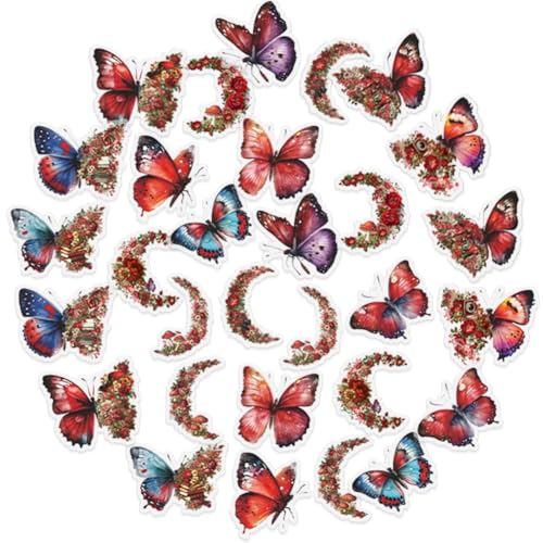 OBUJOPAL Transparent Butterfly Stickers