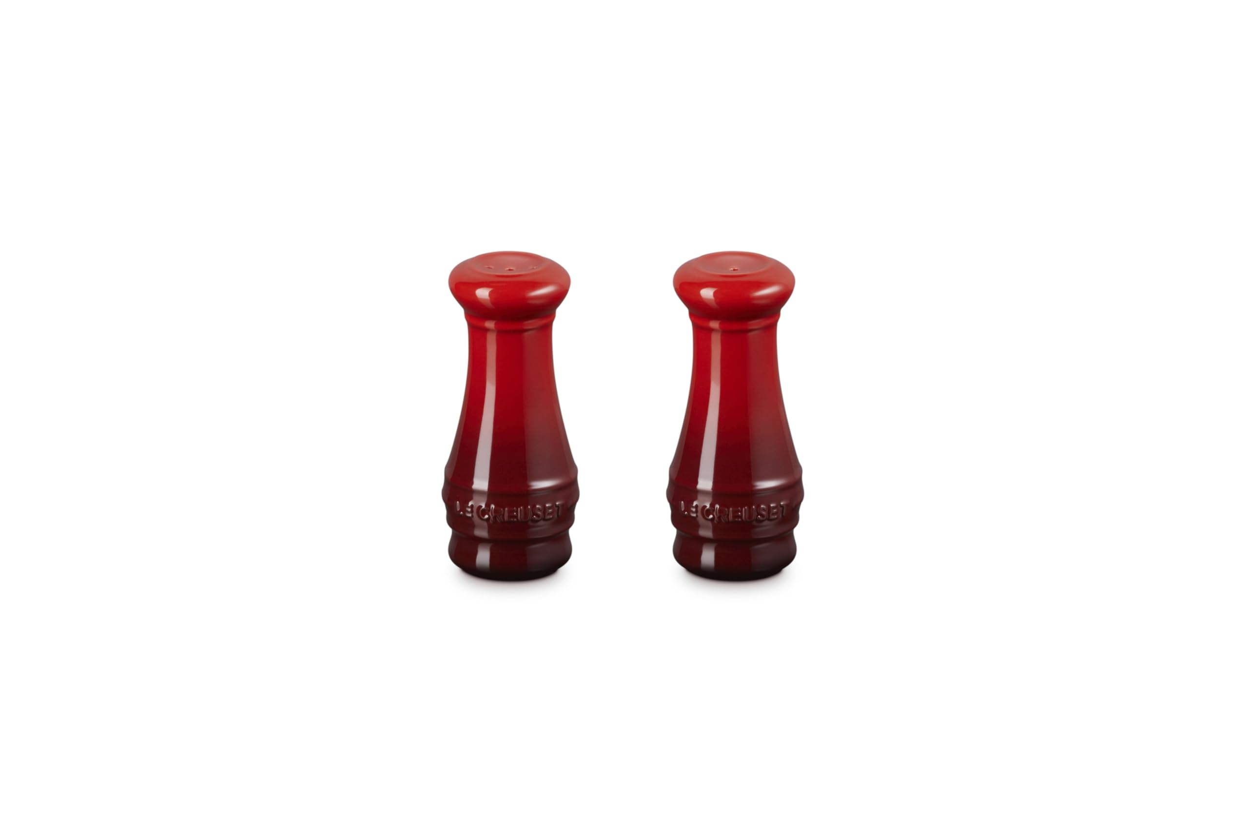 Le Creuset Salt and Pepper Shakers, Ceramics, Red