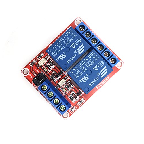FTCBlock 2 Channel DC 12V Relay Module with Optocoupler for PLC Automation Equipment Control Industrial Control