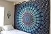 Craft N Craft India Wall Tapestries - Hanging Mandala Tapestry – Bohemian Beach Picnic Blanket – Hippie Decorative & Psychedelic Dorm Decor tapestry (Blue-5, Twin)