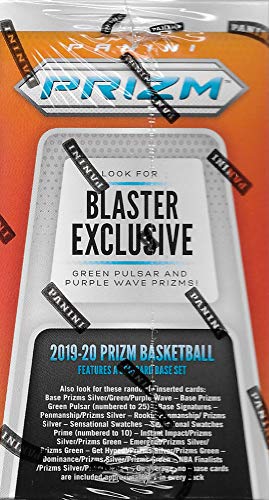 2019 2020 Panini PRIZM Basketball Blaster Box of Packs with One GUARANTEED AUTOGRAPH or MEMORABILIA Card Per Box and Possible Rookies and Stars and EXCLUSIVE Prizms including Zion Williamson