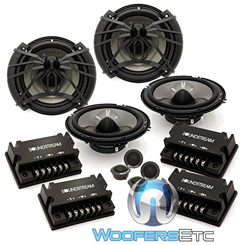 2 Sets AC.6 - Soundstream 6.5" 100W RMS 2-Way Component Speakers System
