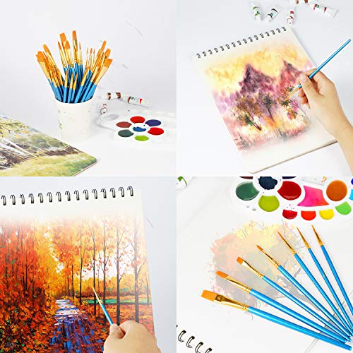 Paint Brushes, (5 Packs / 50pcs) Acrylic Paint Brush Set, Nylon Hair Brushes for Watercolor/Oil / Face/Crafts / Rock/Acrylic, Painting Artist Professional Kits - Thumbnail 3