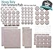Premium Furniture Pads Set 168 Pcs Value Pack Beige - Heavy Duty Adhesive Felt Pads for Furniture Feet, Assorted Sizes with Noise Dampening Clear Rubber Bumpers. Protect Hardwood & Laminate Flooring