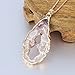 Bonnie Irregular Slice Geode Crystal Pendant Necklace Cut Natural (Style 1)