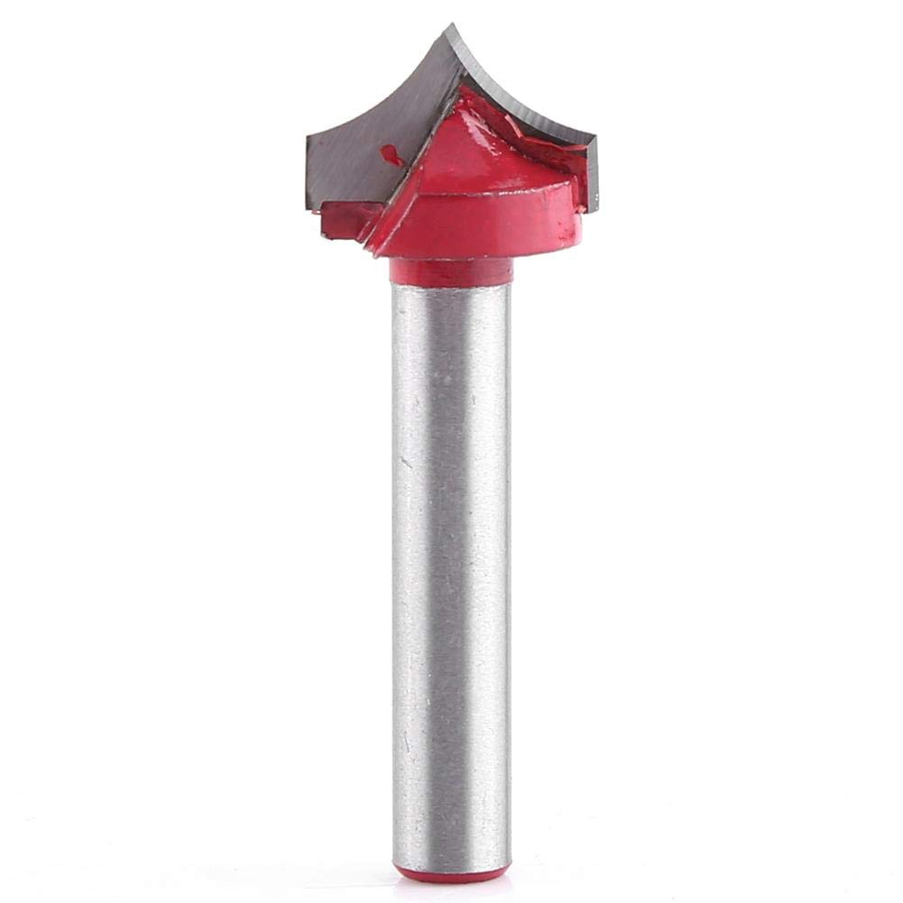 V-Groove Router Bit Set, Akozon V-Nut Milling Cutter 6 mm Shank 3D CNC Engraving V Groove Needle Point Milling Cutter Woodworking Bit Carving Tool Woodworking Sharp Cutting Tool (16mm)