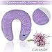 Microwaveable Aromatherapy Healing Neck and Shoulder Wrap - Herbs and Natural Clay Beads with Lavender for Hot/Cold Deep Penetrating Massage for Relax, Stress, Soothing and Stiffness Remedy (Purple)