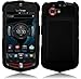 For Casio G'zOne Commando 4G LTE C811 Rubberized Hard Snap On Cover Case Black