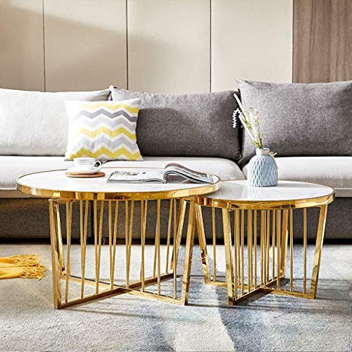 NJYT Modern Coffee Tables Storage Tables Round Tea Table Marble Side Table for Living Room Home and Office Furniture… - Image 6