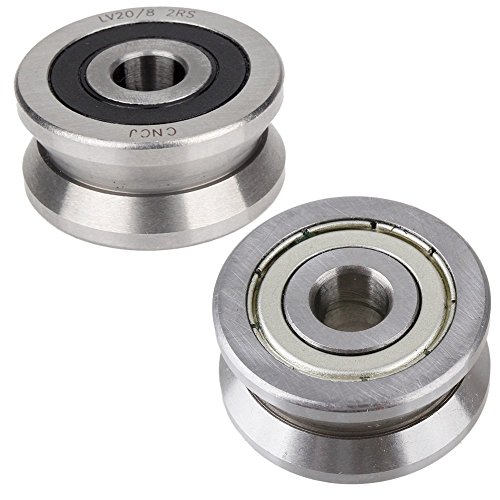 8x30x14mm V Groove Sealed Guide Pulley Rail Ball Bearing for Cylindrical Guide