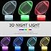 Palawell Football 3D Night Light - 3D Illusion Lamp for Boys 16 Changing Color Remote Control Football Kids Room Decor Lighting