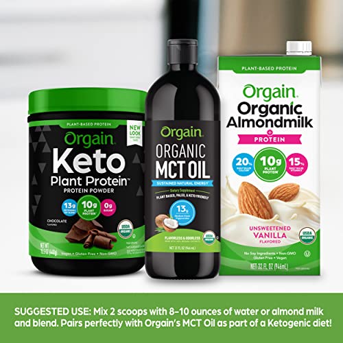 Orgain Keto PlantBased Protein Powder, Chocolate 10g of Protein