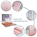 iEGrow F180 Rose Gold Case with Keyboard, 7 Colors Adjustment Backlit and Breathing Light Keyboard with 360 Degree Rotatable Cover for iPad 6th/iPad 5th Generation/Pro 9.7/Air 2/Air