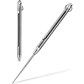 FEGVE Titanium Toothpicks, Metal Pocket Toothpick, Reusable, EDC, Outdoor, Camping, Picnic, Travel (Silver - 1 Gear)