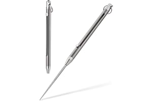 FEGVE Titanium Toothpicks, Metal Pocket Toothpick, Reusable, EDC, Outdoor, Camping, Picnic, Travel (Silver - 1 Gear)