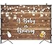 Allenjoy 7x5ft Baby is Brewing Baby Shower Backdrop Beer Party Banner Glitter Rustic Wood Board Baby Shower Photography Background Photo Booth Props