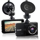 HappyHapi Dash Camera for Cars with Full HD 1080P, 170 Wide Angle Car On Dash Video, 3.0" TFT Display, G-Sensor, Night Vision, WDR,Parking Guard, Loop Recording Dashboard Camera Recorder