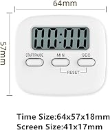 Jsdoin 2 Pack Digital Kitchen Timer Magnetic Countdown Stopwatch Loud Alarm view 6