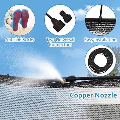 SÄKEE Trampoline with Sprinkler Safety Enclosure Net for Kids Adults 15