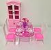 My Fancy Life Dollhouse Furniture - Dinning Room with 4 Chairs and Cabinet