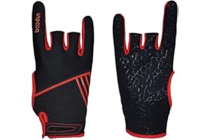GRANDA Professional Anti-Skid Bowling Gloves for Women Men Comfortable Bowling Accessories Semi-Finger Sports Gloves Mittens for Bowling,Fits on Right and Left Hand (1 Pair)