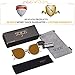 SOJOS Cat Eye Mirrored Flat Lenses Ultra Thin Light Metal Frame Women Sunglasses SJ1022 with Gold Frame/Gold Mirrored Lens