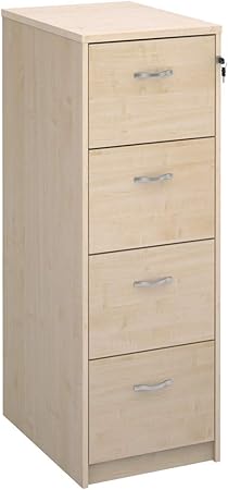 Mr Office Deluxe 4 Drawer Filing Cabinet With Silver Handles 1360mm High Maple Amazon Co Uk Kitchen Home